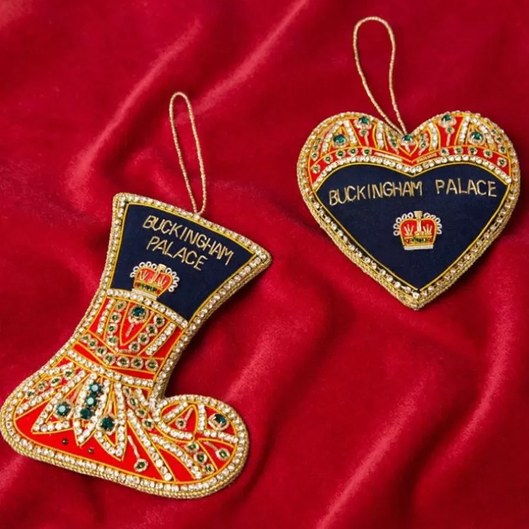 Royal Collection Shop Decorations*Buckingham Palace Navy And Red Stocking Decoration