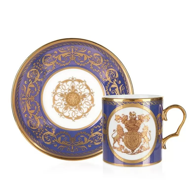 Royal Collection Shop Cups & Saucers*Special Edition Lustre Purple And Blue Coffee Cup And Saucer